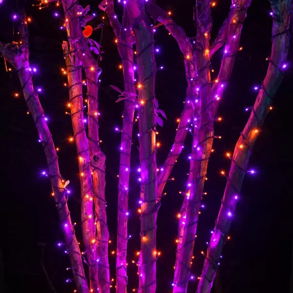 Dazzle Bright Outdoor Christmas String Lights 1000 LED 328 FT Plug in Fairy Light with Remote Control 8 Modes ampamp Timer Waterproof Decoration for Home Garden Yard Xmas Wedding BluePurple  Orange