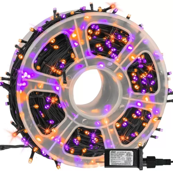 Dazzle Bright Outdoor Christmas String Lights 1000 LED 328 FT Plug in Fairy Light with Remote Control 8 Modes ampamp Timer Waterproof Decoration for Home Garden Yard Xmas Wedding BluePurple  Orange