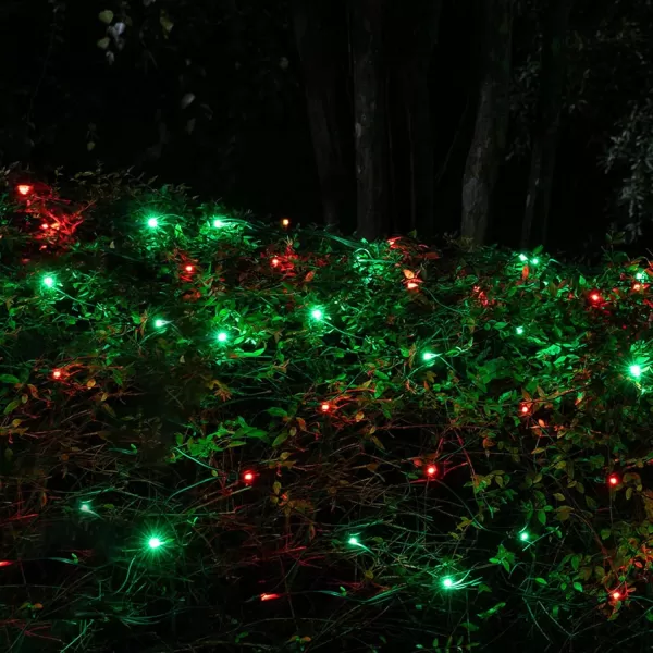 DAZZLE BRIGHT Halloween 300 LED String Lights 100FT Connectable String Lights with 8 Lighting Modes Halloween Decorations for Party Carnival Supplies Indoor Outdoor Yard Garden Decor PurpleRed and Green