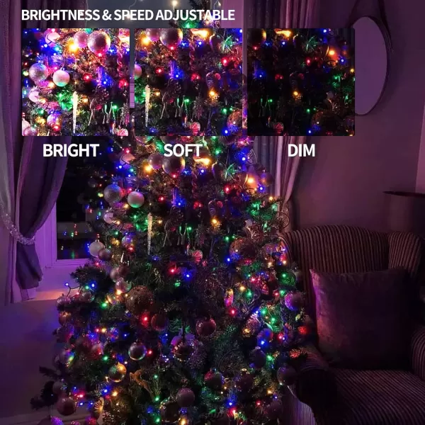 Dazzle Bright Color Changing Christmas Lights 66ft 200 LED RGB String Lights with Remote ampamp Timer Fairy Lights for Indoor Outdoor Xmas Tree Party Wedding Christmas Decorations100 LED