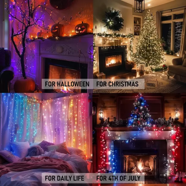 Dazzle Bright Color Changing Christmas Lights 66ft 200 LED RGB String Lights with Remote ampamp Timer Fairy Lights for Indoor Outdoor Xmas Tree Party Wedding Christmas Decorations100 LED