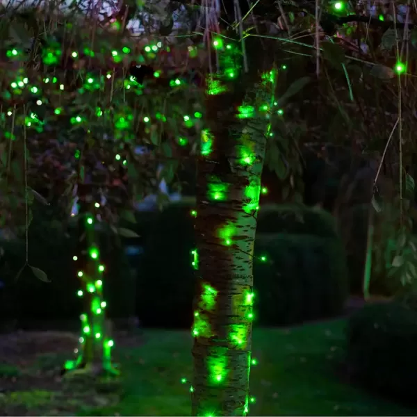 Dazzle Bright Green Christmas String Lights 100 LED 33 FT Halloween Lights with 8 Modes Waterproof Christmas Decorations for Indoor Outdoor Holiday Party Home Tree DecorGreen