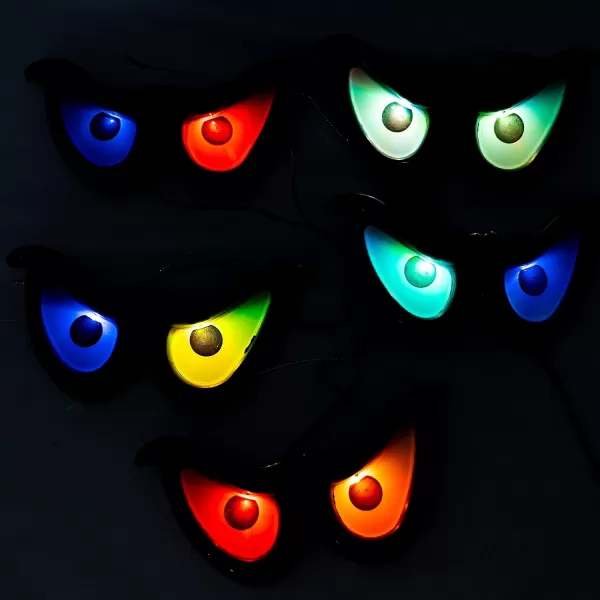 Dazzle Bright 10 LED RGB Flashing Eyes Halloween Decorations Battery Operated Light up Waterproof Halloween Lights for Indoor Outdoor Room Yard Garden Party