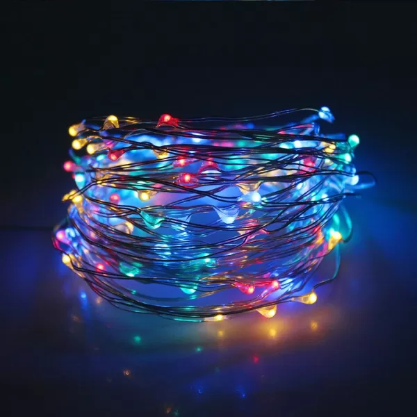 Dazzle Bright Fairy Lights Battery Operated 4 Pack Total 80FT 240LED Silver Wire Waterproof Battery Operated String Lights Christmas Decorations for Indoor Outdoor Bedroom Yard Decor BlueMulticolor