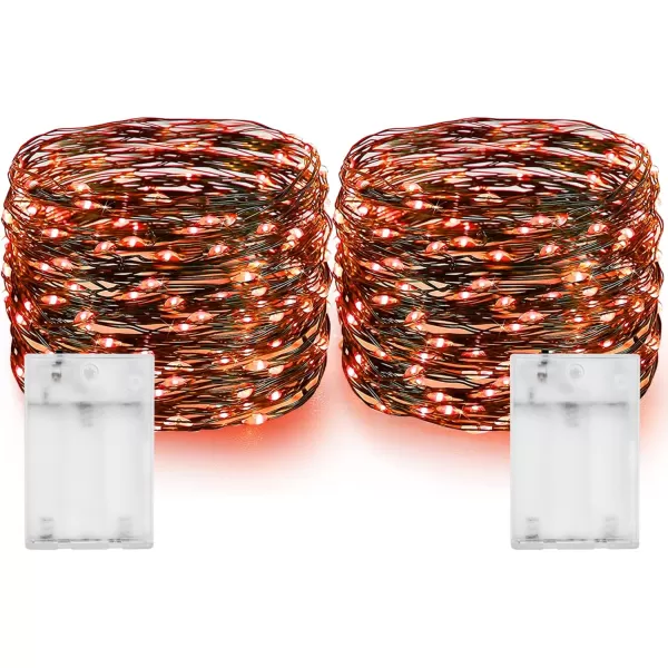 Dazzle Bright Fairy Lights Battery Operated 4 Pack Total 80FT 240LED Silver Wire Waterproof Battery Operated String Lights Christmas Decorations for Indoor Outdoor Bedroom Yard Decor BlueOrange