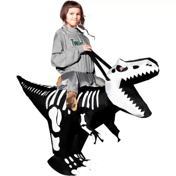 Dazzle Bright Halloween Inflatable Dinosaur Costume Blow Up Dinosaur Cosplay Costume for Halloween Cosplay Party