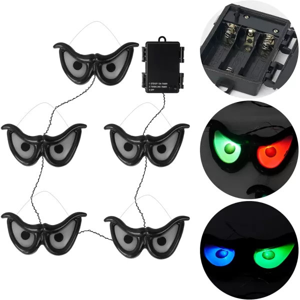 Dazzle Bright 200 LED 98 FT x 66 FT Net Lights  10 LED RGB Flashing Eyes String Halloween Lights