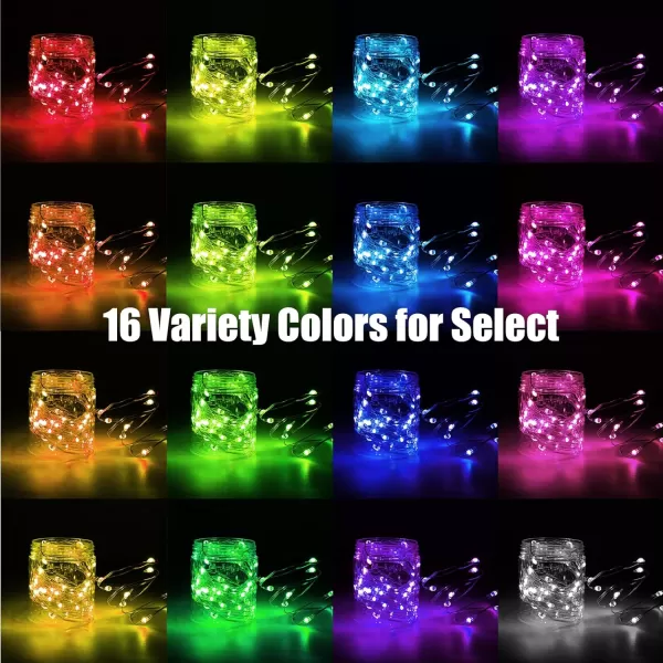 Dazzle Bright 30 Pack Hooks for String Lights Clips  2 Pack 20 FT 60 LED RGB String Lights