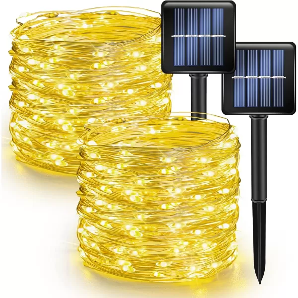 Dazzle Bright Christmas 60FT 300 Count Incandescent Mini String Lights  2 Pack 394 FT 120 LED Solar Powered String Lights