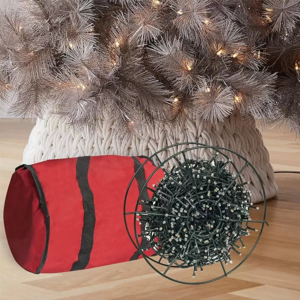 Dazzle Bright Christmas Lights Storage Bags  2 Pack 394 FT 120 LED Warm White Solar Powered Fairy Lights