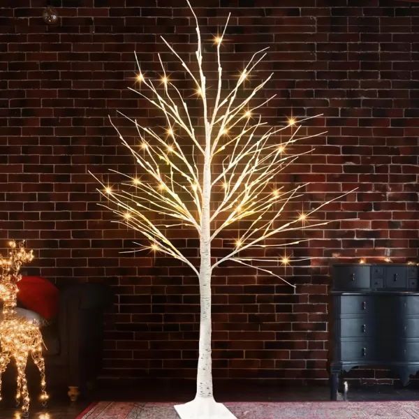Dazzle Bright Lighted Tree 6 Ft Birch Tree with Fairy Lights for Decoration Inside Outside Birch Tree with 144 LED Lights for Christmas Holiday Wedding Home Room Decor 2 Pack1 Pack