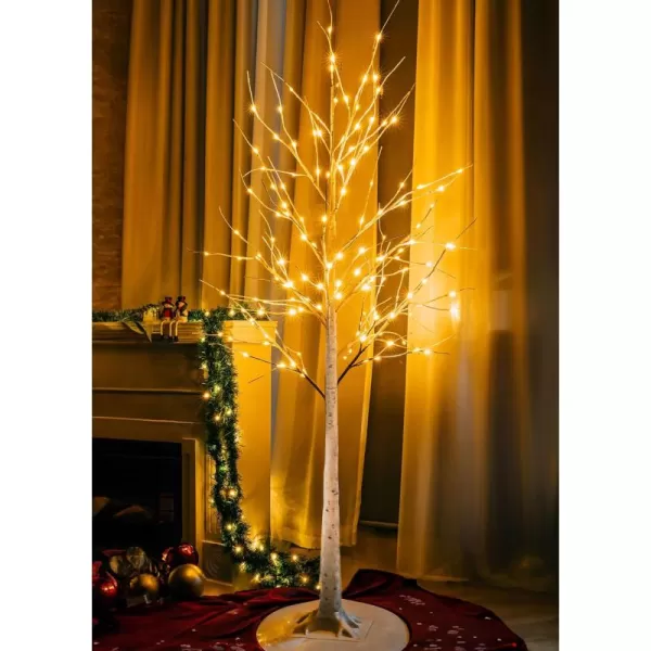 Dazzle Bright Lighted Tree 6 Ft Birch Tree with Fairy Lights for Decoration Inside Outside Birch Tree with 144 LED Lights for Christmas Holiday Wedding Home Room Decor 2 Pack1 Pack