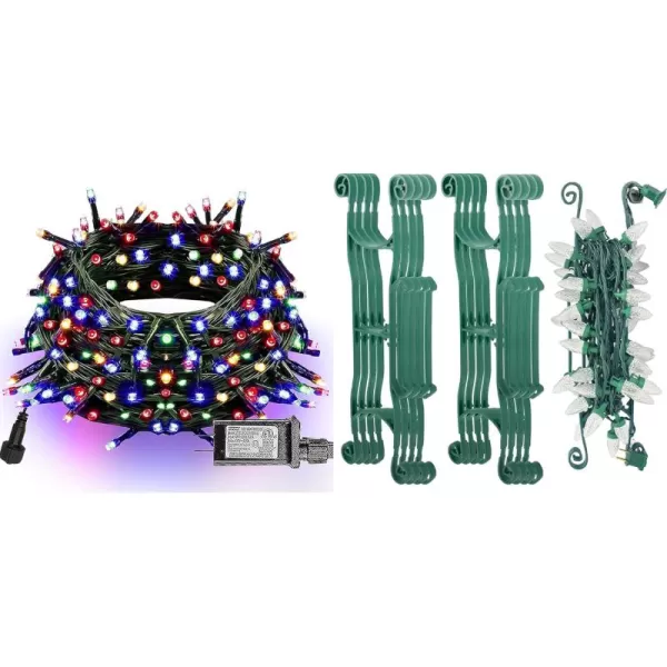 Dazzle Bright Lights Storage Holder  300 LED 100 FT Multi Colored Christmas String Lights