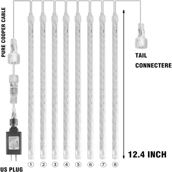 Dazzle Bright 288LED 118 Inch 4th of July Lights and Dazzle Bright 6FT Inflatable Uncle Sam Memorial Day Decorations