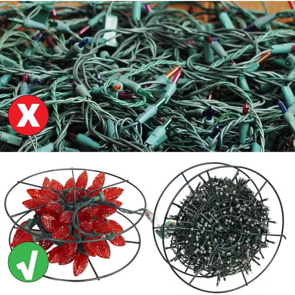 Dazzle Bright Christmas Lights Storage Bags  2 Pack 200 LED 66 FT MultiColored Christmas Solar Powered String Lights