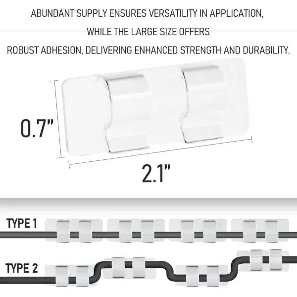 Dazzle Bright Hooks for Outdoor String Lights Clips 60Pcs Heavy Duty Cable Clips Waterproof Adhesive Strips for Hanging Christmas Light Outside UVResistant Clear Sticky Cord Holders Rope Organizer30 Pack