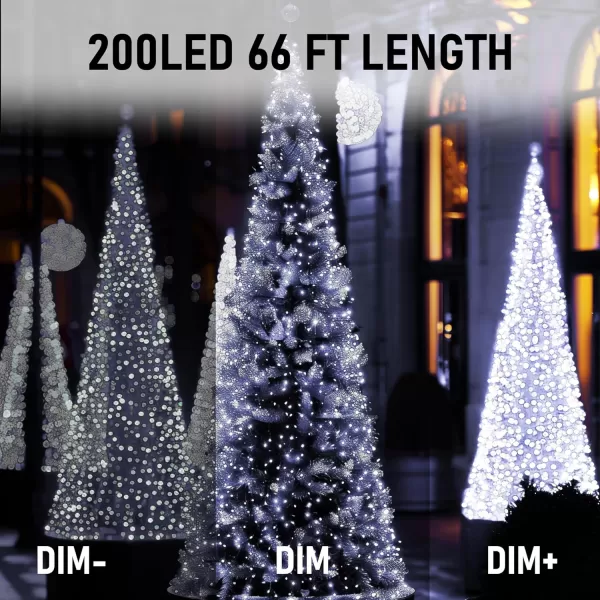 imageDazzle Bright Fairy Lights 66 FT 200 LED USB Power String Lights with Remote 8 Modes Waterproof Copper Wire Lights for Home Indoor Party Tree Yard Halloween Decorations Purple ampamp OrangeWhite