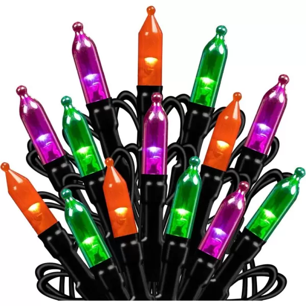 imageDazzle Bright 200 LED Halloween Mini String Lights 65 FT Connectable Waterproof 8 Modes Fairy Lights for Indoor Outdoor Patio Garden Holiday Party Decorations Purple ampamp Orange ampamp Green