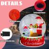 imageDazzle Bright 5 FT Christmas Inflatable Snow Globe Light Up Snowing Crystal Ball with Santa Snowman and Reindeer Blow Up Christmas Decoration Outdoor for Indoor Xmas Garden Lawn Party Yard Decor