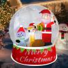 imageDazzle Bright 5 FT Christmas Inflatable Snow Globe Light Up Snowing Crystal Ball with Santa Snowman and Reindeer Blow Up Christmas Decoration Outdoor for Indoor Xmas Garden Lawn Party Yard Decor