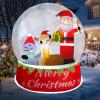 imageDazzle Bright 5 FT Christmas Inflatable Snow Globe Light Up Snowing Crystal Ball with Santa Snowman and Reindeer Blow Up Christmas Decoration Outdoor for Indoor Xmas Garden Lawn Party Yard Decor