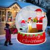 imageDazzle Bright 5 FT Christmas Inflatable Snow Globe Light Up Snowing Crystal Ball with Santa Snowman and Reindeer Blow Up Christmas Decoration Outdoor for Indoor Xmas Garden Lawn Party Yard Decor