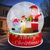 imageDazzle Bright 5 FT Christmas Inflatable Snow Globe Light Up Snowing Crystal Ball with Santa Snowman and Reindeer Blow Up Christmas Decoration Outdoor for Indoor Xmas Garden Lawn Party Yard Decor