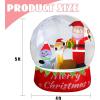 imageDazzle Bright 5 FT Christmas Inflatable Snow Globe Light Up Snowing Crystal Ball with Santa Snowman and Reindeer Blow Up Christmas Decoration Outdoor for Indoor Xmas Garden Lawn Party Yard Decor