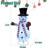 imageDazzle Bright Christmas Snowman Decorations 35 FT PreLit 70 LED PopUp Snowman Collapsible Lighted Snowman with Metal Stand for Indoor Outdoor Garden Yard Home Party Xmas Decor