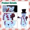 imageDazzle Bright Christmas Snowman Decorations 35 FT PreLit 70 LED PopUp Snowman Collapsible Lighted Snowman with Metal Stand for Indoor Outdoor Garden Yard Home Party Xmas Decor