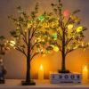 imageDazzle Bright 2 Pack Easter Lighted Tree Decoration 26 Inch 24 LED Battery Operated Prelit Egg Tree with Timer Easter Artificial Tree for Indoor Spring Party Home Tabletop Easter Decor