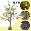 imageDazzle Bright 2 Pack Easter Lighted Tree Decoration 26 Inch 24 LED Battery Operated Prelit Egg Tree with Timer Easter Artificial Tree for Indoor Spring Party Home Tabletop Easter Decor