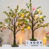 imageDazzle Bright 2 Pack Easter Lighted Tree Decoration 26 Inch 24 LED Battery Operated Prelit Egg Tree with Timer Easter Artificial Tree for Indoor Spring Party Home Tabletop Easter Decor