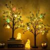 imageDazzle Bright 2 Pack Easter Lighted Tree Decoration 26 Inch 24 LED Battery Operated Prelit Egg Tree with Timer Easter Artificial Tree for Indoor Spring Party Home Tabletop Easter Decor