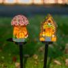 imageDazzle Bright Miniature Lighthouse Pathway Decorative Lights Solar Lights Outdoor Miniature Lighthouse Waterproof Garden Stake Light for Fairy Garden Pathway Lawn Yard Gifts DecorationHouse