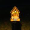 imageDazzle Bright Miniature Lighthouse Pathway Decorative Lights Solar Lights Outdoor Miniature Lighthouse Waterproof Garden Stake Light for Fairy Garden Pathway Lawn Yard Gifts DecorationHouse