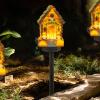imageDazzle Bright Miniature Lighthouse Pathway Decorative Lights Solar Lights Outdoor Miniature Lighthouse Waterproof Garden Stake Light for Fairy Garden Pathway Lawn Yard Gifts DecorationHouse