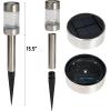 imageDazzle Bright Solar Pathway Lights Outdoor 12 Pack LED Solar Powered Waterproof Garden Lights Landscape Lighting for Walkway Driveway Lawn Patio Yard Decoration Warm White12Pack Silver