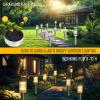 imageDazzle Bright Solar Pathway Lights Outdoor 12 Pack LED Solar Powered Waterproof Garden Lights Landscape Lighting for Walkway Driveway Lawn Patio Yard Decoration Warm White12Pack Silver