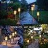 imageDazzle Bright Solar Pathway Lights Outdoor 12 Pack LED Solar Powered Waterproof Garden Lights Landscape Lighting for Walkway Driveway Lawn Patio Yard Decoration Warm White12Pack Silver