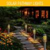 imageDazzle Bright Solar Pathway Lights Outdoor 12 Pack LED Warm White Waterproof Solar Powered Landscape Lights for Walkway Driveway Lawn Patio Yard Garden
