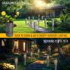 imageDazzle Bright Solar Pathway Lights Outdoor 12 Pack LED Warm White Waterproof Solar Powered Landscape Lights for Walkway Driveway Lawn Patio Yard Garden
