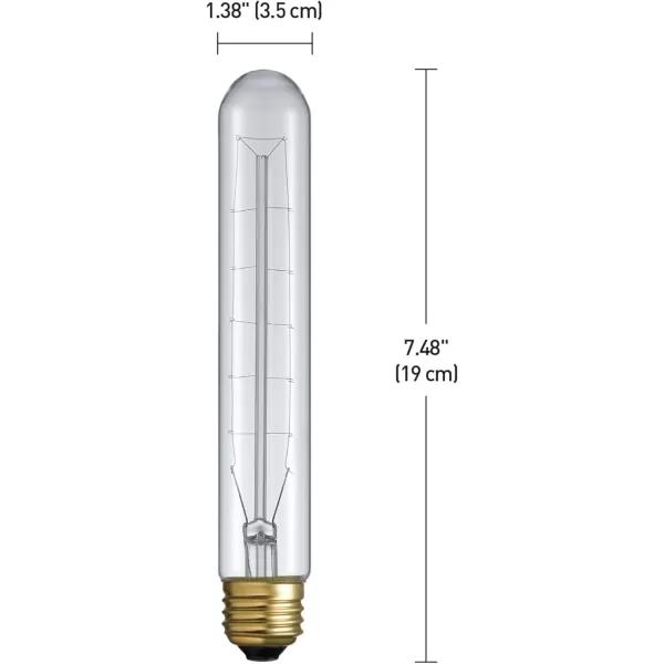 Globe Electric 01325 60W Vintage Edison A19 Quad Loop Incandescent Filament Light Bulb E26 Base 245 Lumens Soft WhiteWhite