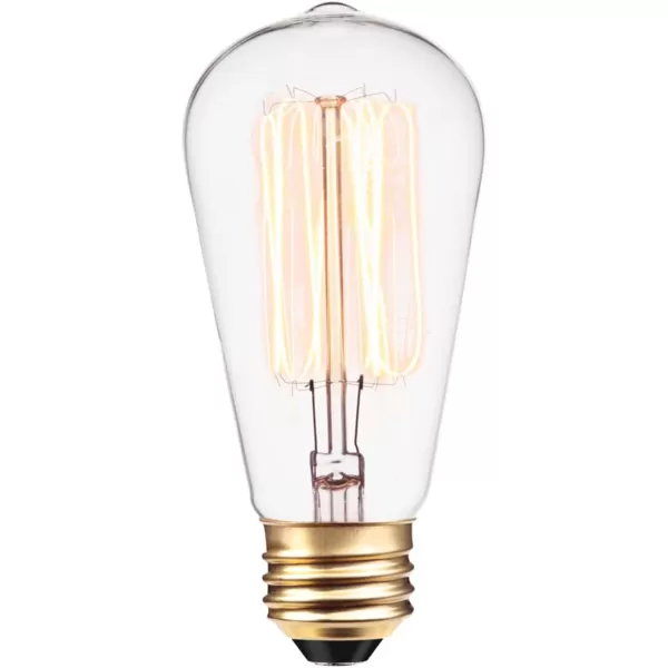 Globe Electric 40W Equivalent Soft White 2000K Edison Candelabra Amber Glass Dimmable LED Light Bulb 31355 1Pack B10 VintageS60 Vintage