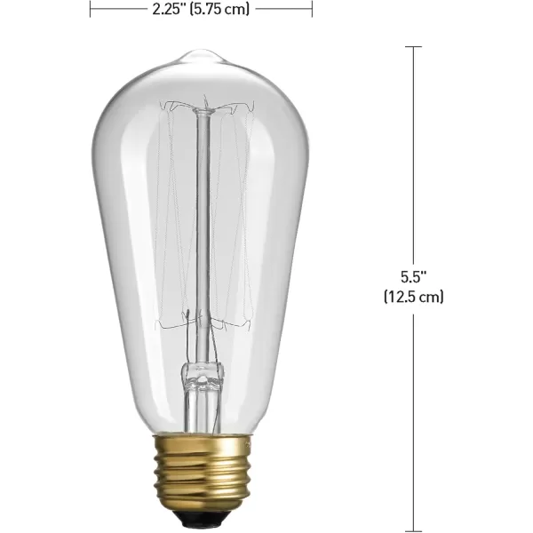 Globe Electric 40W Equivalent Soft White 2000K Edison Candelabra Amber Glass Dimmable LED Light Bulb 31355 1Pack B10 VintageS60 Vintage