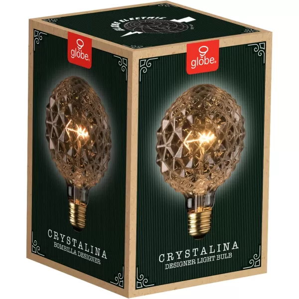 Globe Electric 84650 Designer 40W Chromeo Design Bulb 1Pack ChromeCrystal