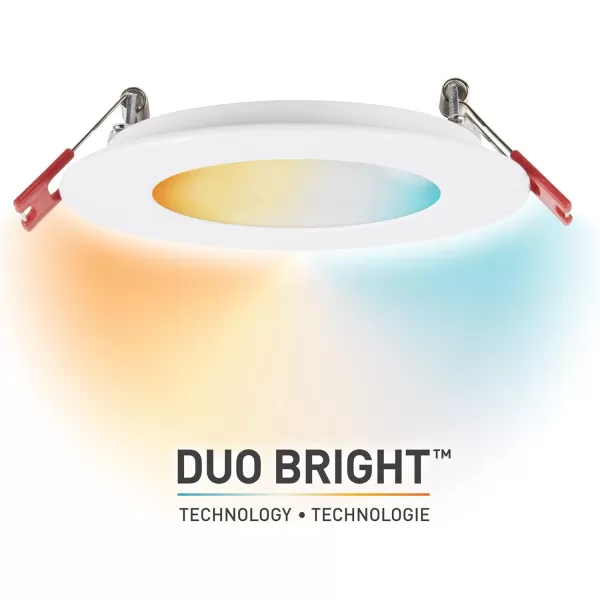 Globe Electric 91415 DuoBright Recessed Light 4quot White1 Count Pack of 1