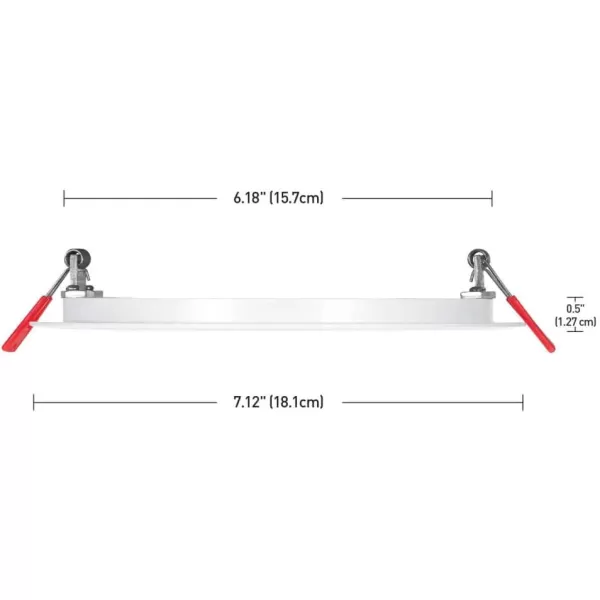 Globe Electric 91415 DuoBright Recessed Light 4quot White6 Inch