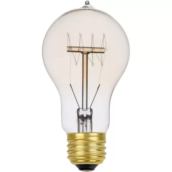 Globe Electric 01325 60W Vintage Edison A19 Quad Loop Incandescent Filament Light Bulb E26 Base 245 Lumens Soft WhiteSoft White