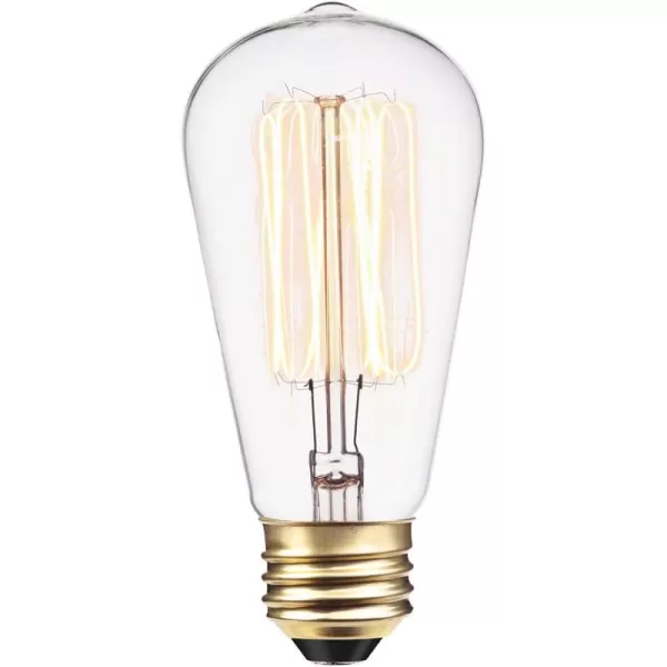 Globe Electric 40W Equivalent Soft White 2000K Edison Candelabra Amber Glass Dimmable LED Light Bulb 31355 1Pack B10 VintageS60 60 Watt